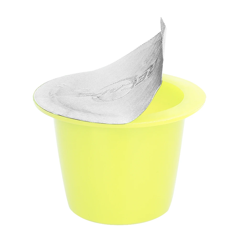 

120 Pcs Disposable Empty Coffee Capsule Cups Pods + 120 Pcs Aluminum Seals Stickers for Nespresso Machines Maker Yellow Color