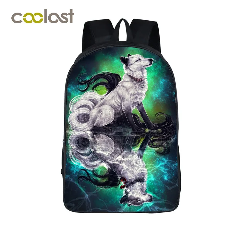 

Animal Wolf Backpack for Teenager Boys Girls Daypack Women Men Rucksack Children School Bags Students Backpack Kids Bookbag