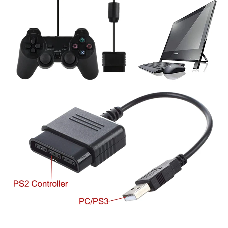PC USB solamente Adaptador Converter para Mando de PS1 PS2 a PS3 
