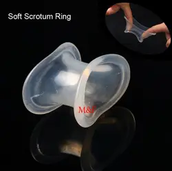 Безопасный силиконовый мягкий пенис мяч Мошонка носилки Кольца Секс продукт для мужчин Целомудрие яичка