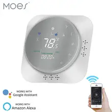 Moes Smart WiFi программируемый термостат, металлическая матовая панель, Smart Life/Tuya APP пульт дистанционного управления, работает с Alexa Google Home