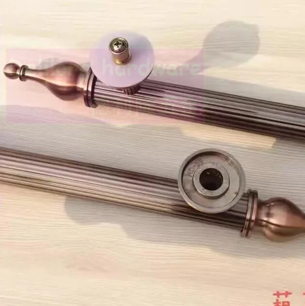 

Steel door wooden door handle red antique cooper color length 1200mm, glass door stainless steel handle hole distance 900mm