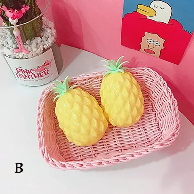 b Давление Новинка ананас месить игрушки уход за лицом аутизм снижение Pinch Vent мяч фрукты не трещины декомпрессии игрушка - Цвет: b