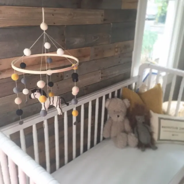 2017 Free Shipping 100 Woolen Felt Ball Mobile Baby Crib Hanging