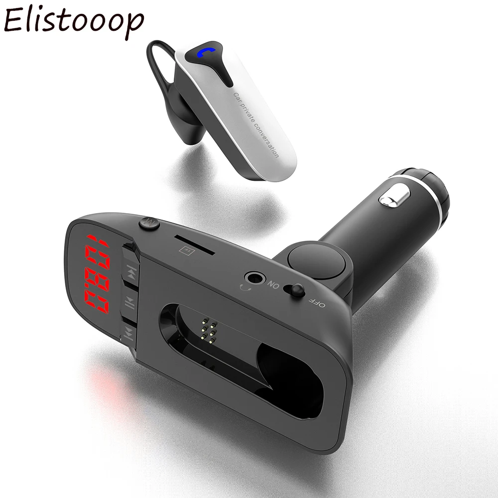 Комплект беспроводной связи Bluetooth для автомобиля FM передатчик гарнитура MP3 радио