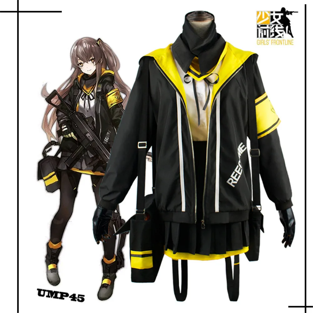 

Game Girls Frontline Ump45 Ump9 Cosplay Costumes Battle Uniform Women Girls Halloween Carnival High School costume with wigs UMP
