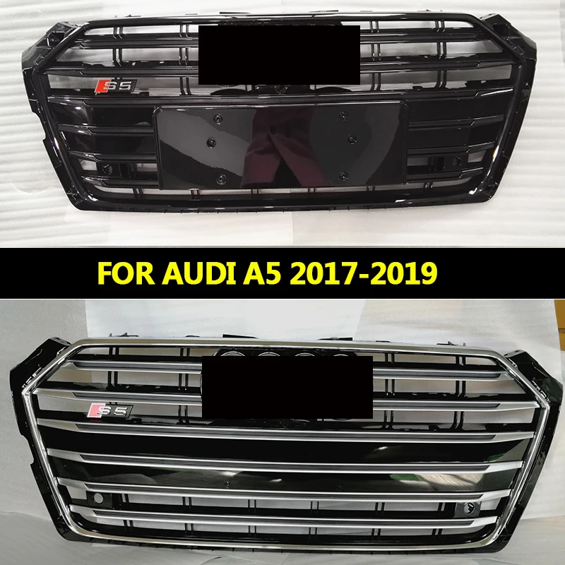

Racing grills Fit for Audi A5 2017-2019 S5 style ABS chromed gray/black front bumper grille