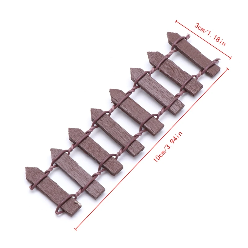 Деревянный забор миниатюрный Сказочный садовый пейзаж фигурка для террариума бонсай DIY ремесло