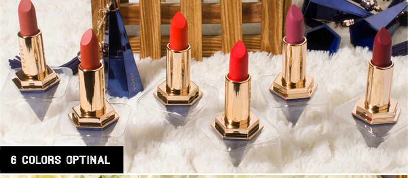 TUTU Velvet Lipsticks Long Lasting Sexy Shimmer Waterproof Nude Lip Stick Moisturizing Stars Matte Lipstick 6 Color Make-up Kit (4)