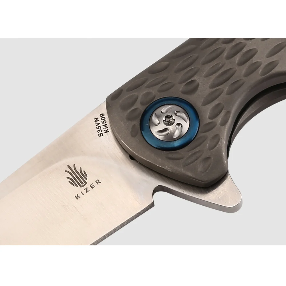 Титановый карманный мини нож Kizer для повседневного использования KI4509, охотничьи ножи, походные ножи для улицы, высокое качество, ножи для выживания