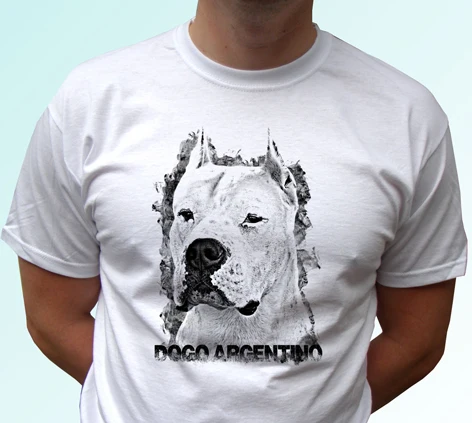 

2018 Simple Style Short Sleeve Cotton T Shirts Man Clothing Dogo Argentino Cool T-Shirts Designs Best Selling Men