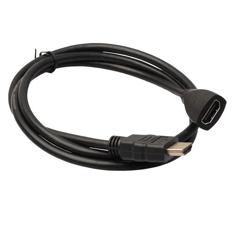 Медный 1 4 выпуск 3d 1080p черный м HDMI к удлинитель Мужской женскому Hdtv видео кабель