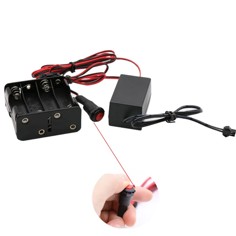 

1M/5M/10M/20M EL Wire With 12V Battery 8*AA Controller Neon Light LED String Light Lamp Flexible Glow Rope Tube Wire LED Strip