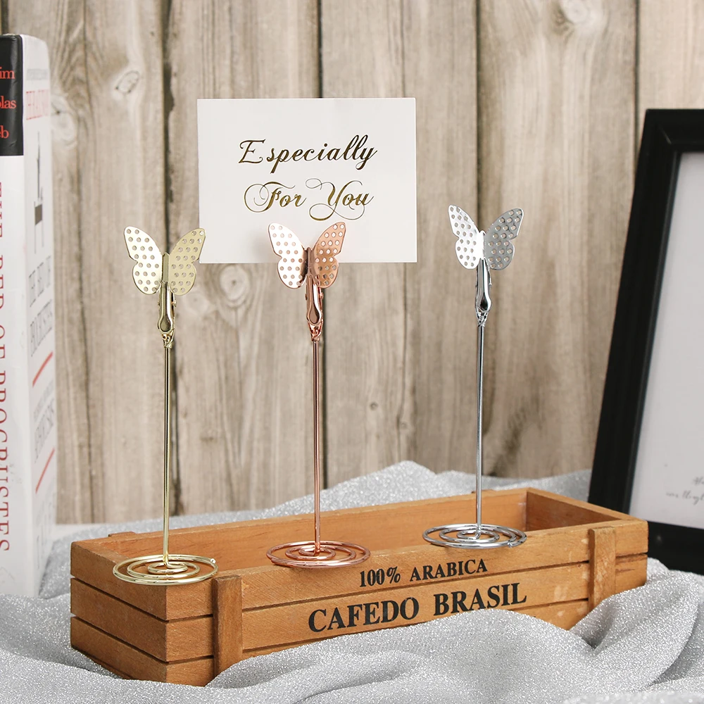 Новое поступление классное свадебное место романтическая бабочка Фламинго фото клип держатель карты стол номер стенд