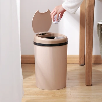 

13L Automatic Sensor Dustbin Smart Sensor Trash Can Induction Waste Bin Pp Plastic Eco-Friendly Dustbin Household
