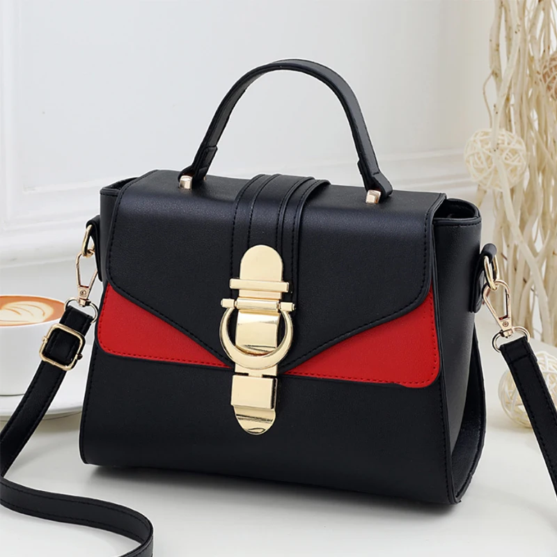 

Women's Designer Handbag 2019 Fashion New High quality PU Leather Women bag Contrast Lady Tote Shoulder Messenger Bag Crossbody
