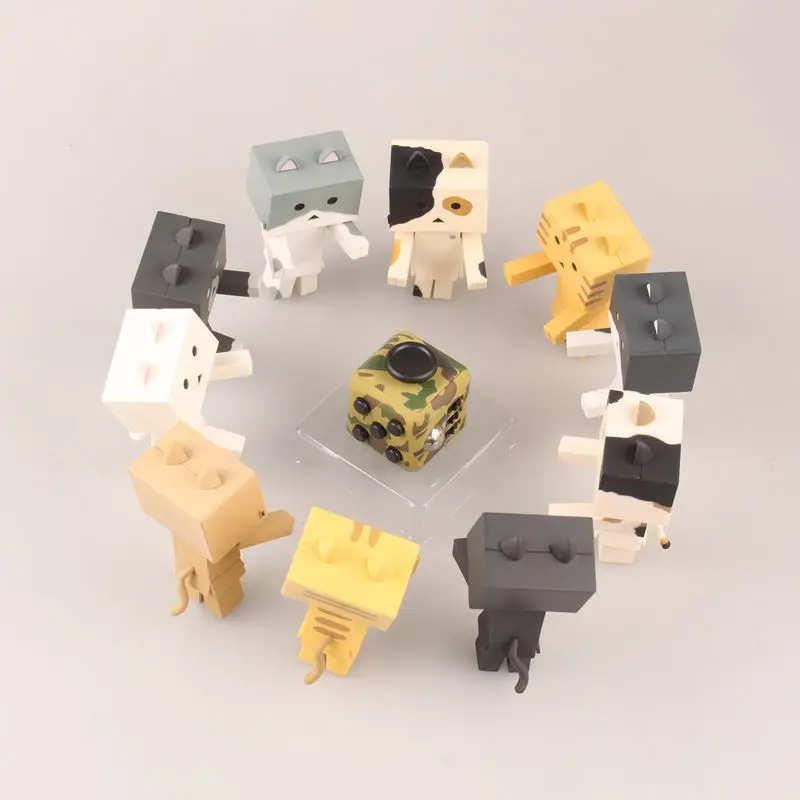 Huong Аниме 7 см 10 шт./компл. Милая nyan доска кошка в Danboard мини ПВХ Фигурки