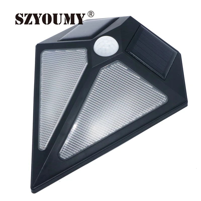 

SZYOUMY Solar Power Outdoor LED Lights PIR Motion Sensor 6 LED Light Waterproof Wireless Security Garden Solar Wall Lamp Auto On