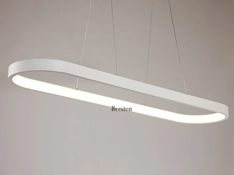 Modern Minimalism Oval Ring LED Pendant Lights Aluminum Acrylic Suspension Hanging Lamps For Dining Room Restaurant Office (11)