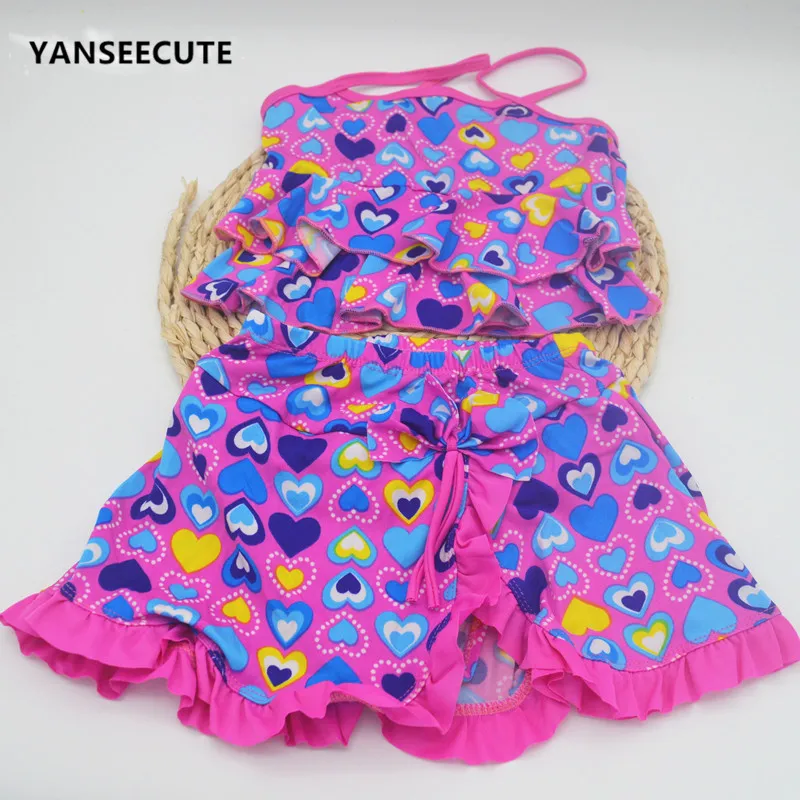 2017 одежда для купания девочек детский купальник бикини Maillot De Bain Танкини Enfant
