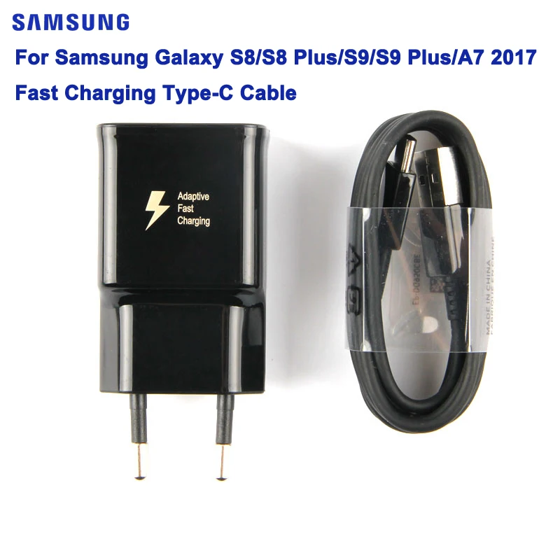 Samsung оригинальное зарядное устройство для быстрой зарядки для samsung GALAXY S9 A8+ S8 G9500 W2018 C7 Note 9 Pro SM-C701F S9 Plus usb type-C