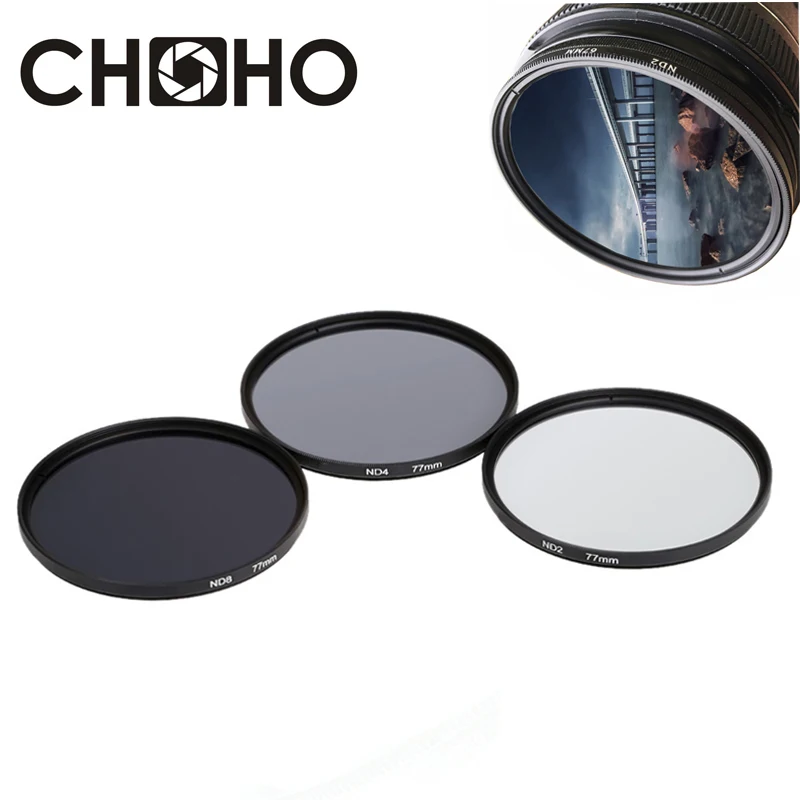 ND Filter Neutral Density ND2 ND4 ND8 Filtors 49MM 52MM 55MM 58MM 62MM 67MM 72MM 77MM 37MM 43MM 46MM for Canon Nikon Sony Camera