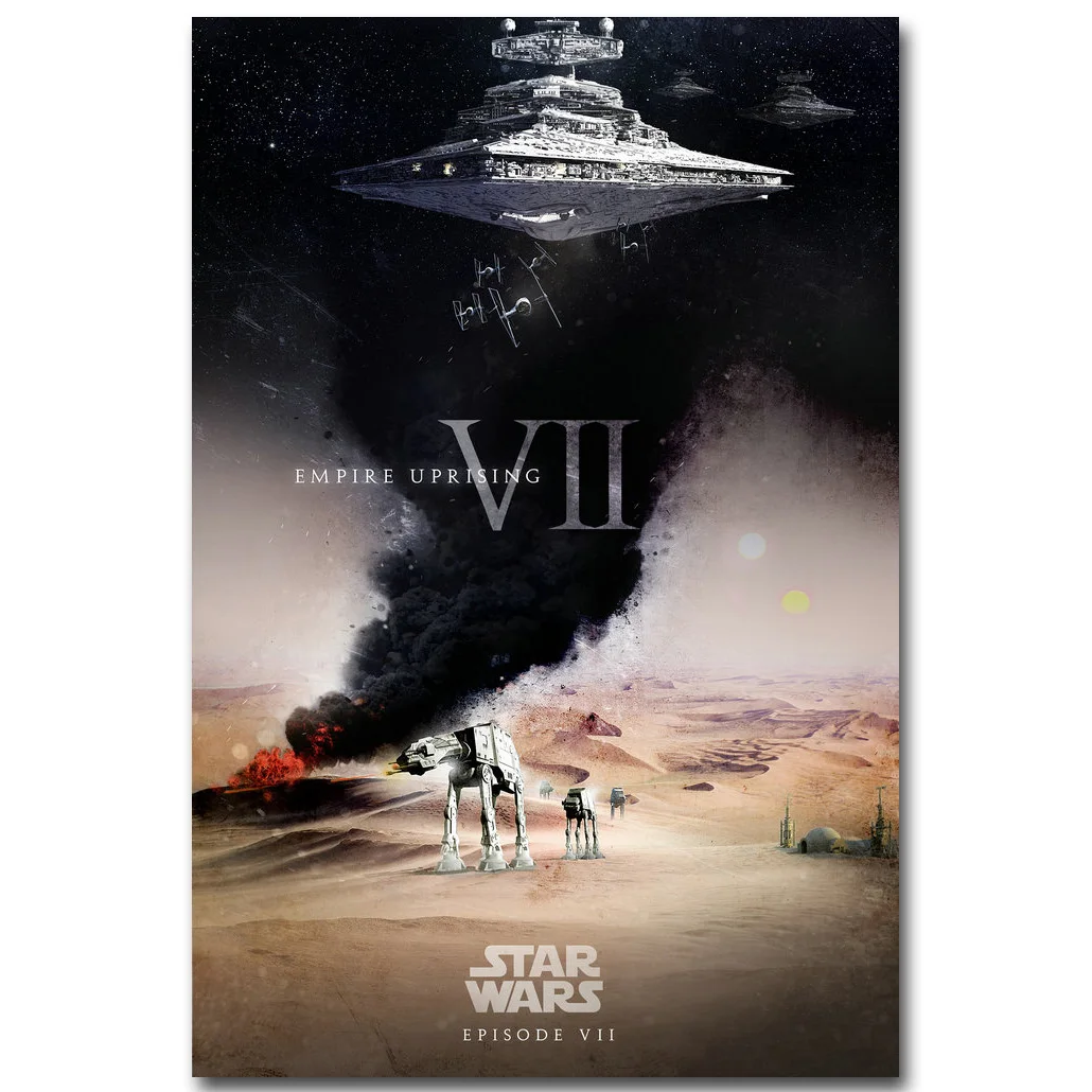Звездные войны 7 The Force Awakens художественный шелковый тканевый плакат с принтом 13x20