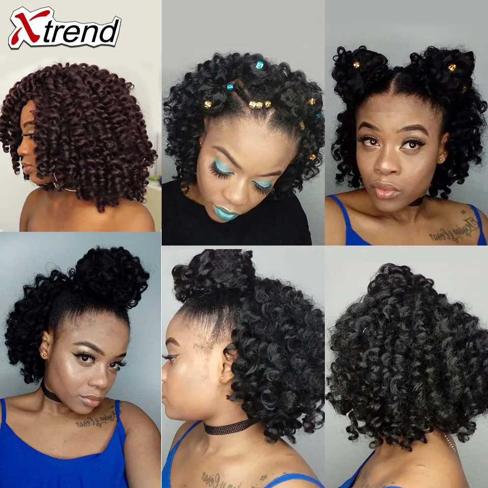 Xtrend 8 дюймов 20 корней Jamaican Jumpy Wand вязаные волосы синтетические плетеные