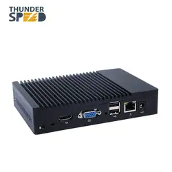 Новые 12 В 4 ядра Mini PC Windows 10 безвентиляторный Linux Ubuntu Win7 OS 2 г ОЗУ 32 Гб SSD загрузки PXE Vmware Citrix VGA HDMI Лидер продаж