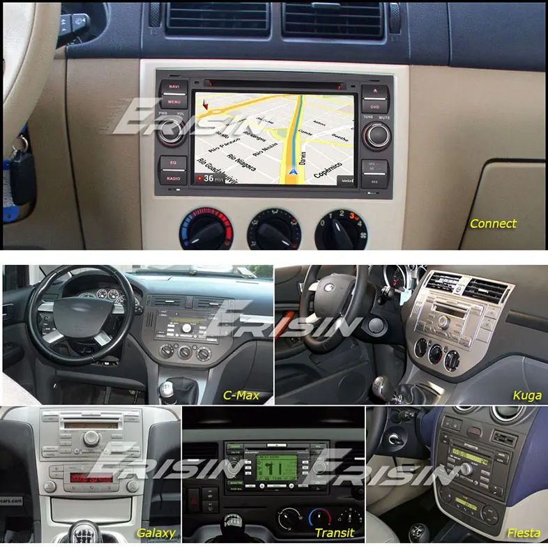 Perfect 7" Android 8.1 OS Car DVD Multimedia Navigation GPS Radio for Ford Transit 2005-2011 & Ford Focus 2005-2007 & S-Max 2006-2008 3