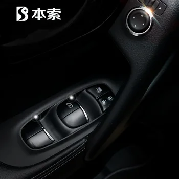 

Stainless Steel Car Styling Window Button Sticker Fit For X-TRAIL Xtrail X trail T32 for Qashqai J11 2014-2017 Car Accessories