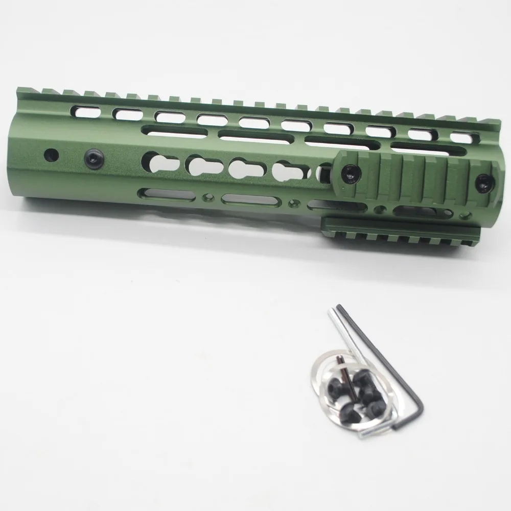 TriRock 9 дюймов Keymod Handguard Rail Free Float Picatinny Mount системы с/без рельса Sections_Olive Green