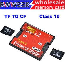 Двойной слот Micro SD SDHC SDXC TF для CF адаптер MicroSD для экстремальной компактной вспышки тип I карты конвертер