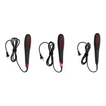 Портативный волос ионной щетки выпрямитель для волос щетки отрицательных ионов гребень антистатические массаж прямые волосы расческой