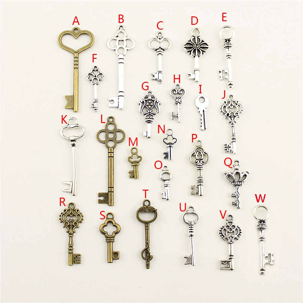 

1 Piece Heart Small Four-Leaf Clover Key Charms Pendant DIY Jewelry Making Handmade Bracelet Necklace Bag Accessories M164