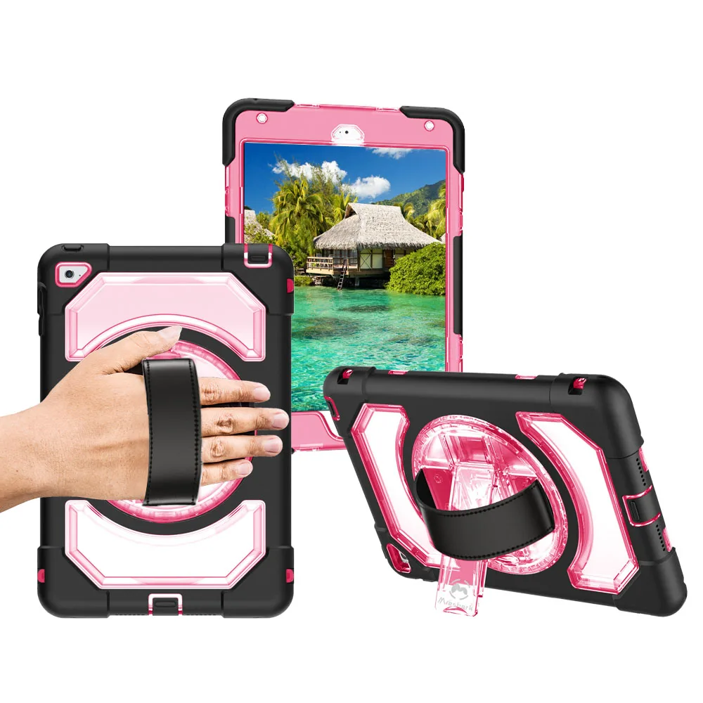 

Miesherk for iPad Mini 4 Case Kids Safe Drop Proof Anti-Dust Case 360 Rotating Stand and Leather Hand Strap Protective Shell