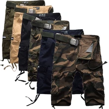 Шорты-карго Для мужчин прохладный камуфляж Летний Лидер продаж хлопок Повседневное Для мужчин короткие штаны брендовая одежда удобный камуфляж Для мужчин шорты-Карго
