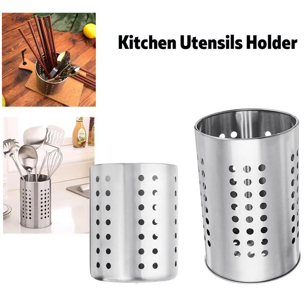 

Stainless Steel Chopsticks Storage Holder Home Kitchen Utensil Drain Drying Organizer