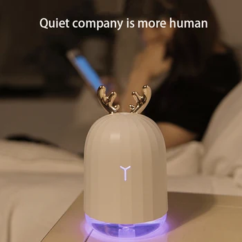 

Mini Elk Rabbit USB Air Humidifier 220ML Home Car Purifier with LED Table Lamps For Office Living Room Bedroom 80*80*139mm