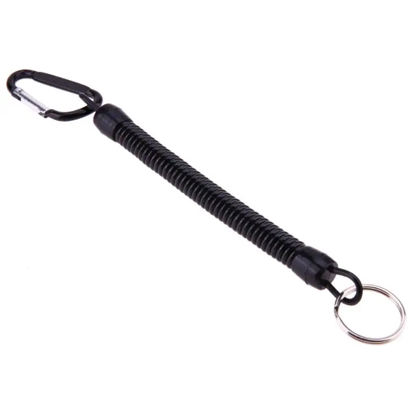

90cm Elastic Fishing Lanyards Boating Ropes Coiled Fish Missed Rope Fishing Rod Protection Line Lock Outdoor Fishing Tackle Tool
