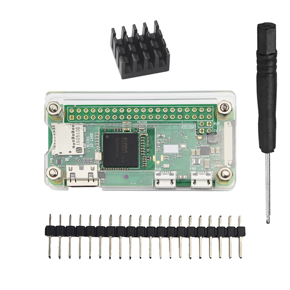 Акриловый чехол Raspberry Pi Zero W + алюминиевый теплоотвод для RPI Box Корпус Корпуса