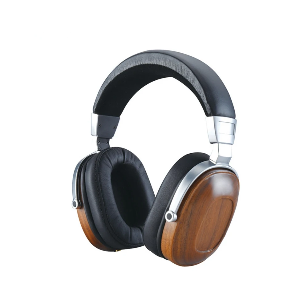 

BLON B8 HiFi Headphone BossHiFi Wooden Metal Headphone Black Mahogany Headset with Beryllium Alloy Driver and Protein Leather
