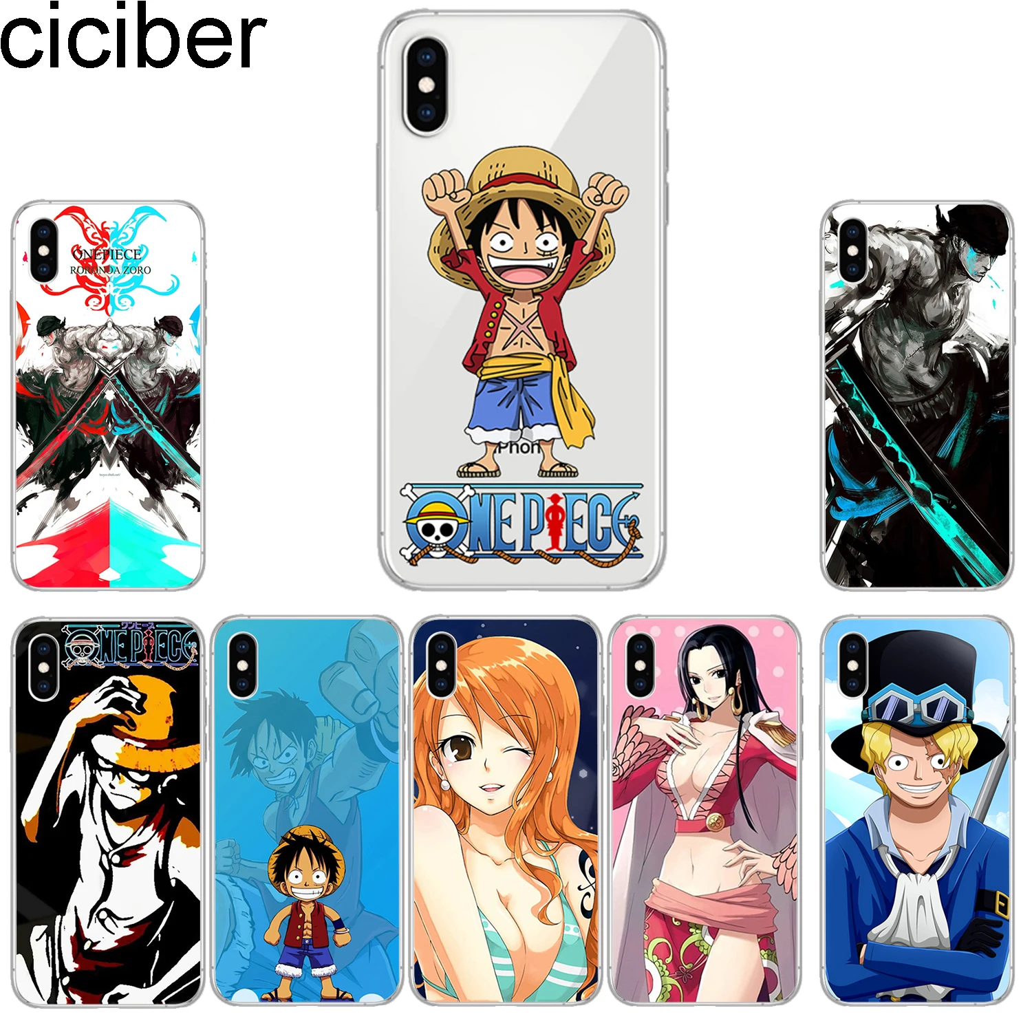 Ciciber чехлы для телефонов iPhone 11 Pro Max 8 7 6 6s Plus SE 5S Мягкий чехол из ТПУ X Xs XR XS цельный |