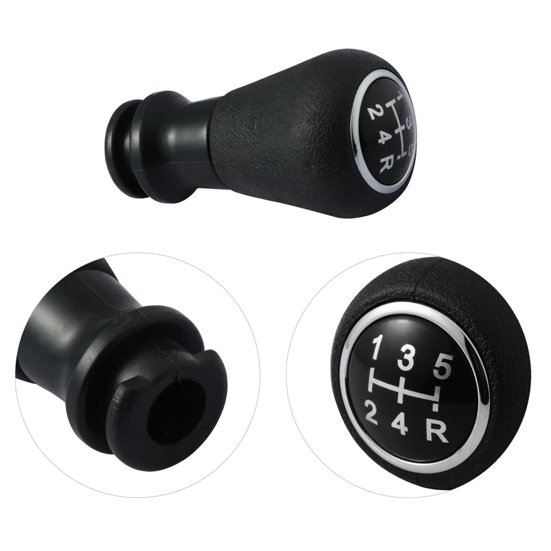 

1Piece Hot Sale 5 Speed Automobile Gear Shift Knob Head for PEUGEOT 206/405/406 Car Styling