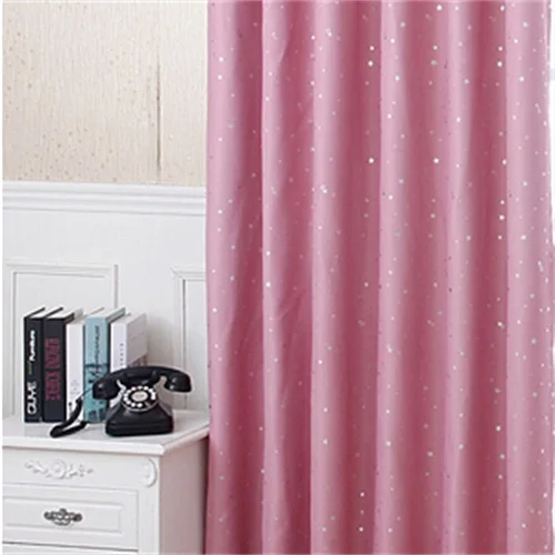 Затемненные занавески с принтом в виде звезд для детской спальни, гостиной, занавески, горячее тиснение, синий, розовый, прозрачная вуаль, занавески, сделай сам, P123D2 - Цвет: Style 3 Cloth