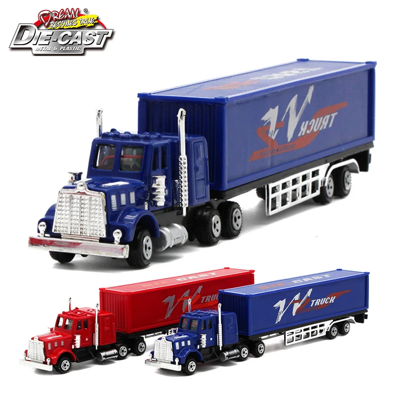 

21CM Length Diecast Truck Container Model Car Toys For Boys/Children With Gift Box/Music/Light/Pull Back Function As Gift
