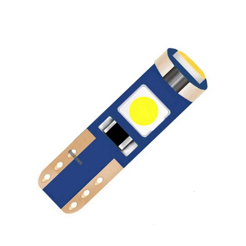 100 шт. T5 286 W1.2W супер яркий 3 SMD 3030 светодиодный индикатор приборной панели на