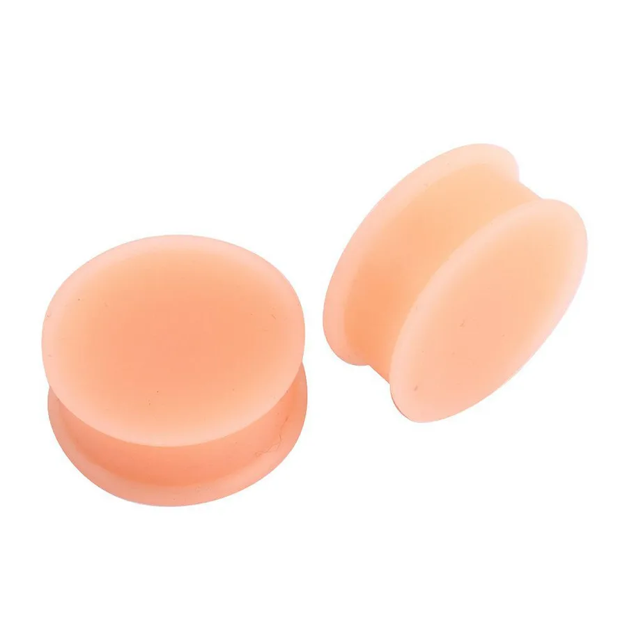 2pcs Medical Silicone Ear Plugs Tunnels For Women Ear Expanders Plugs