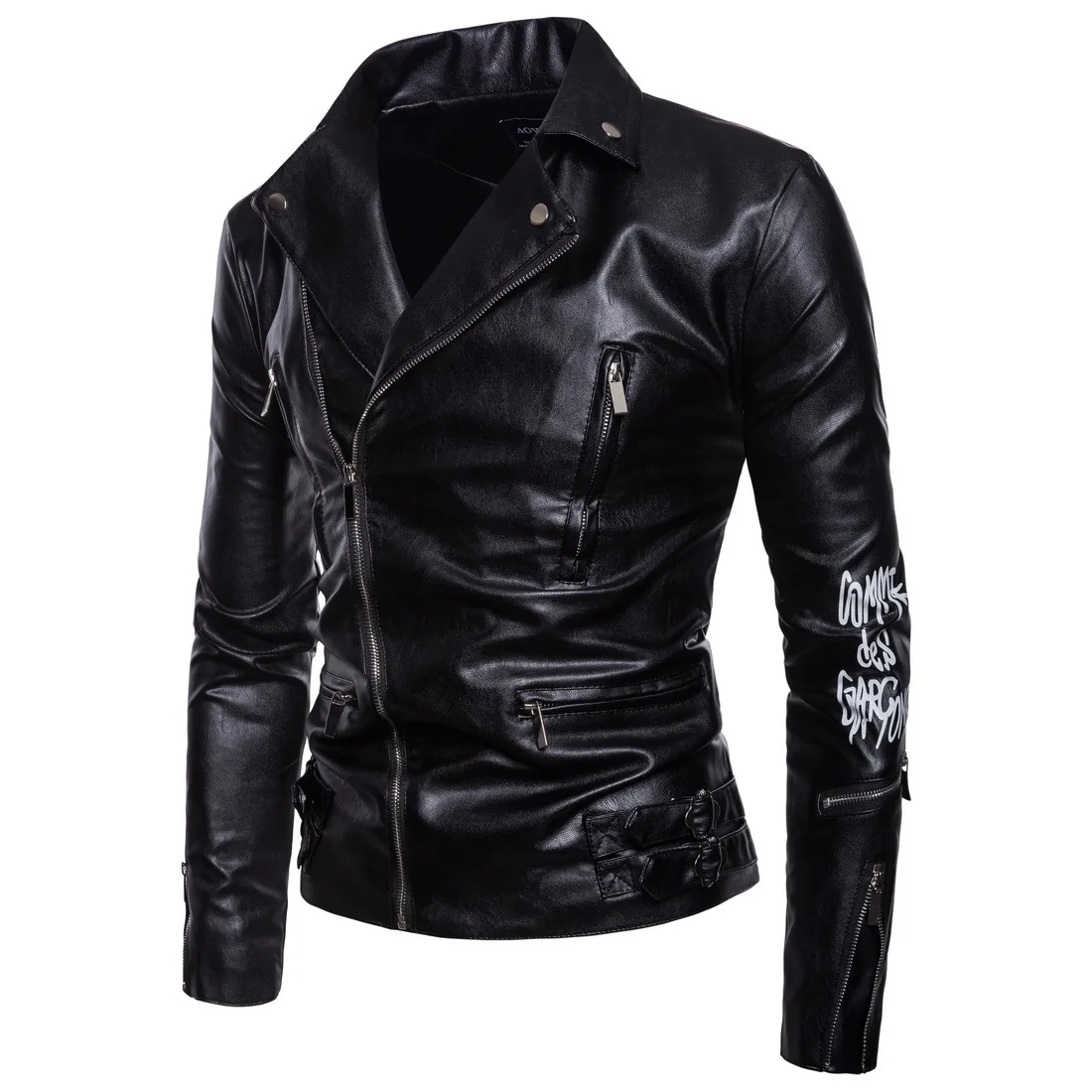 Дропшиппинг новое поступление брендовые мотоциклетные мужские кожаные куртки jaqueta de couro masculina модные верхние пальто на молнии плюс 5XL