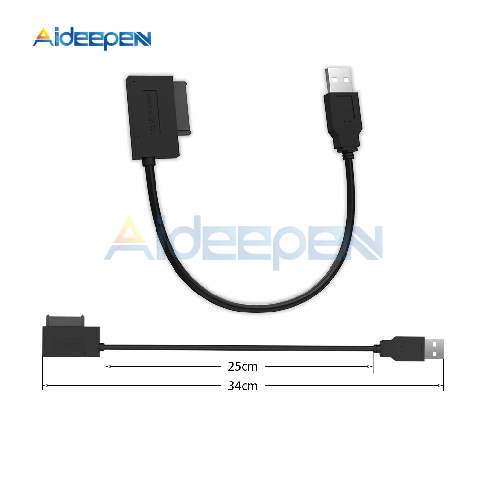 USB 2,0 к Mini SATA 7 + 6 13Pin адаптер конвертер кабель для ноутбука CD/DVD rom Slimline кабель привода